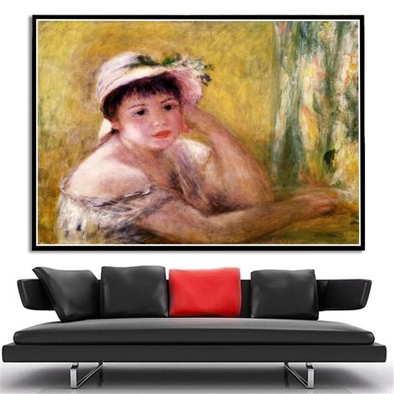 Amazon | 油絵数字キットによる絵画塗り絵大人手塗り麦わら帽子